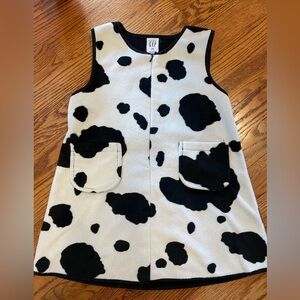 ❗️SOLD❗️Baby GAP 3T Faux Fur Cow Print Front Zipper Dress